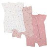 GX570: Baby 3 Pack 2 Way Zip Rompers (0-18 Months)